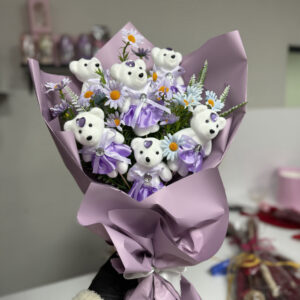 Mor Ayıcıklı Buket